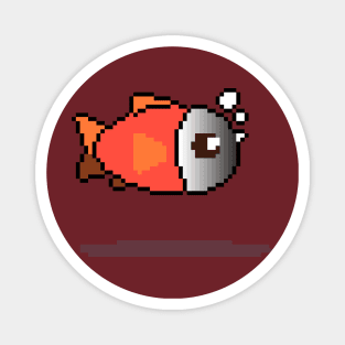 Fashion's Pixel Parade Fish Magnet